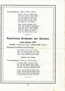Glockenweihe 1927