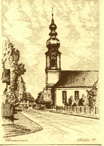 Allmannsweirer Hauptstraße/Kirche